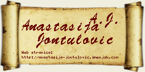 Anastasija Jontulović vizit kartica